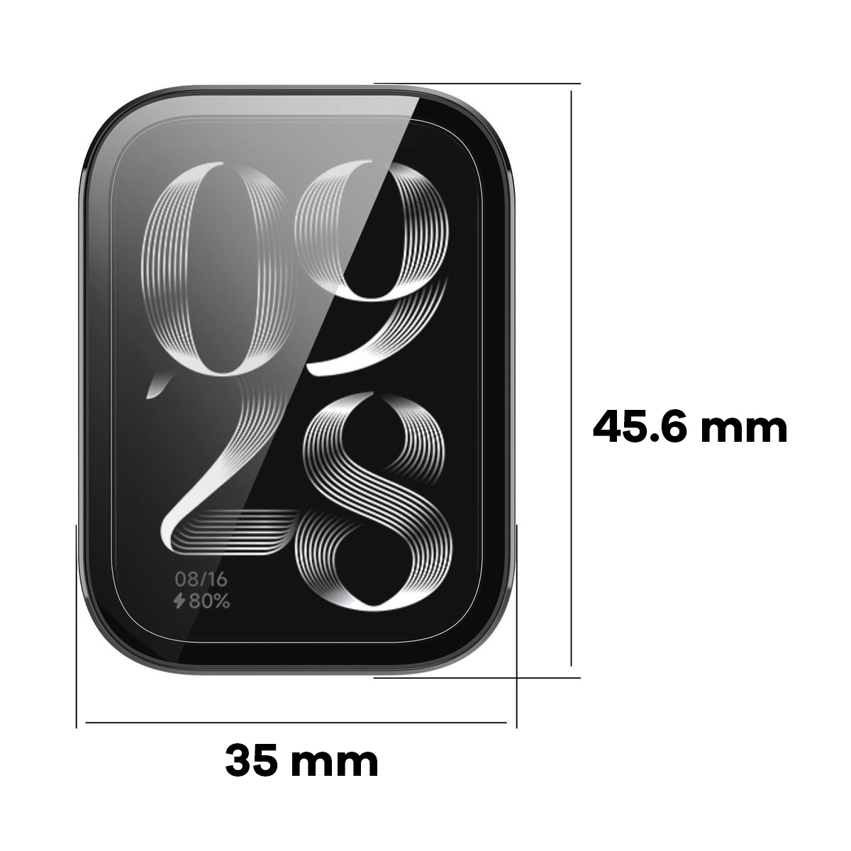 Etui ze szkłem Bizon Case+Glass Set przedstawione frontem