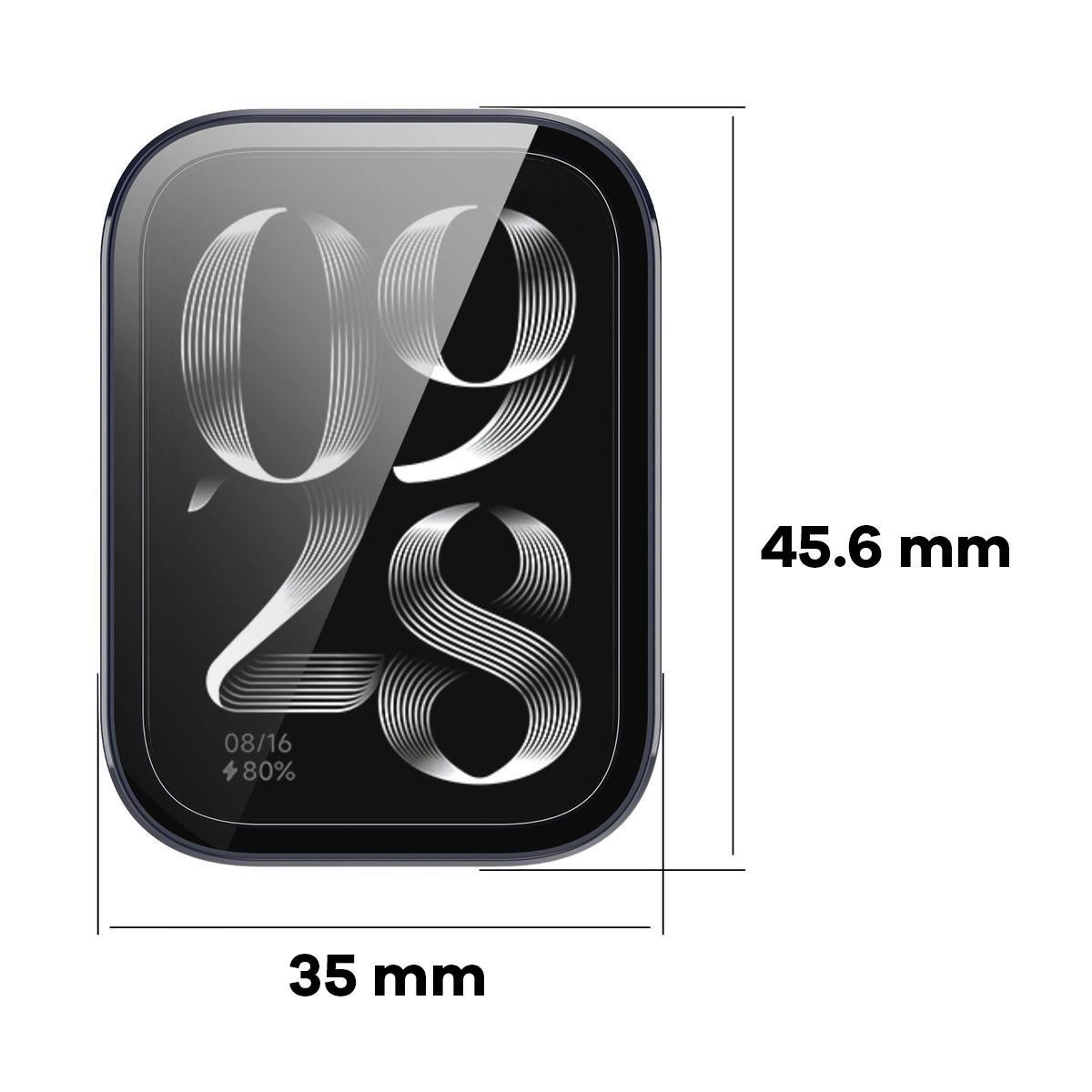 Etui ze szkłem Bizon Case+Glass Set przedstawione frontem