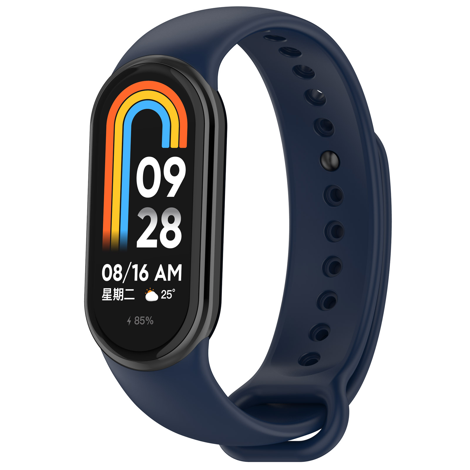 Brățara din silicon Bizon Strap Watch Silicone pentru Xiaomi Smart Band 9 / 9 NFC / 8, albastră