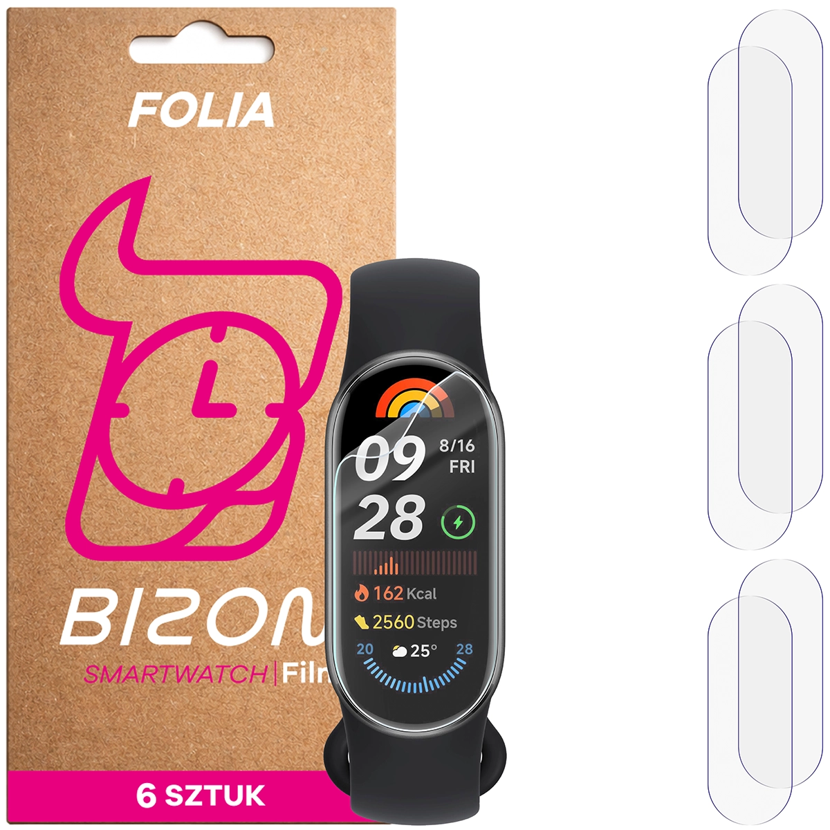 Bizon Watch Film HydroFlex hydrogel film for Xiaomi Smart Band 9