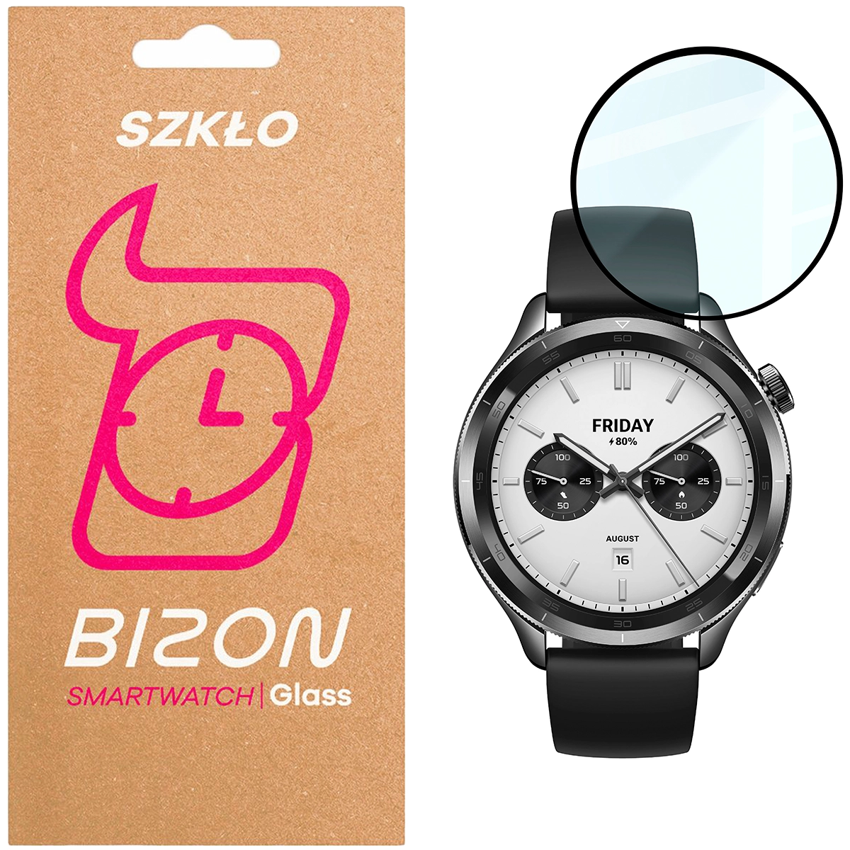 Szkło hybrydowe na smartwatch Bizon Glass Watch Edge dla Xiaomi Watch S4