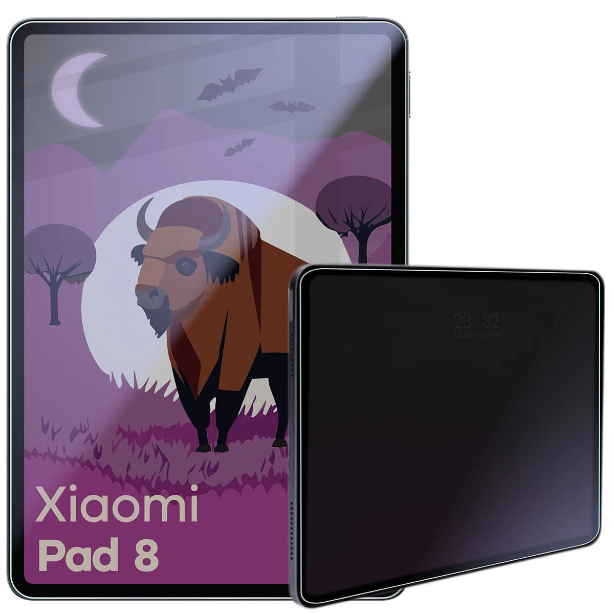 Bison Tab Hybrid Shadow privacy glass for Xiaomi Pad 8