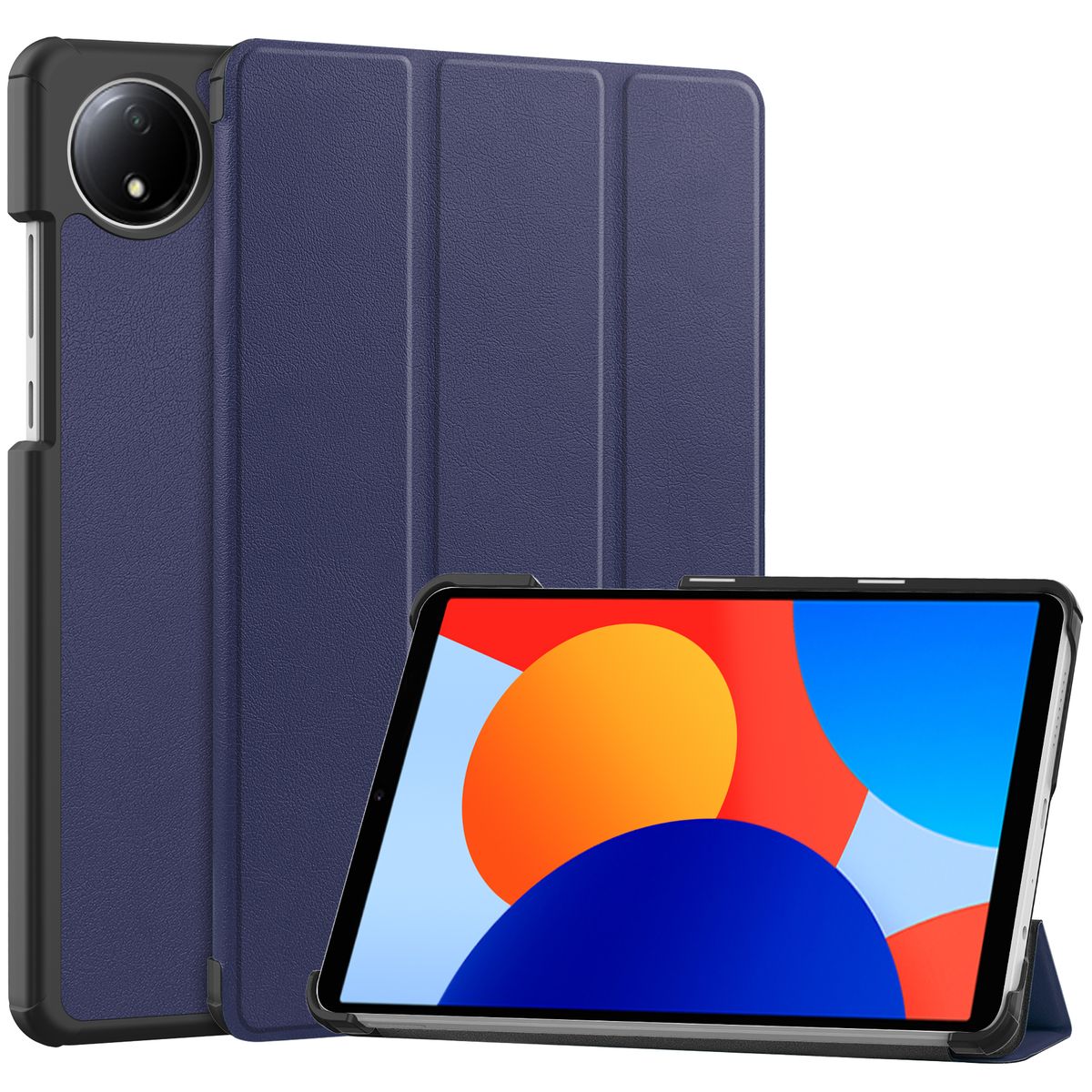 Bizon Case Tab Croc flip case for Xiaomi Redmi Pad SE 8.7, dark blue