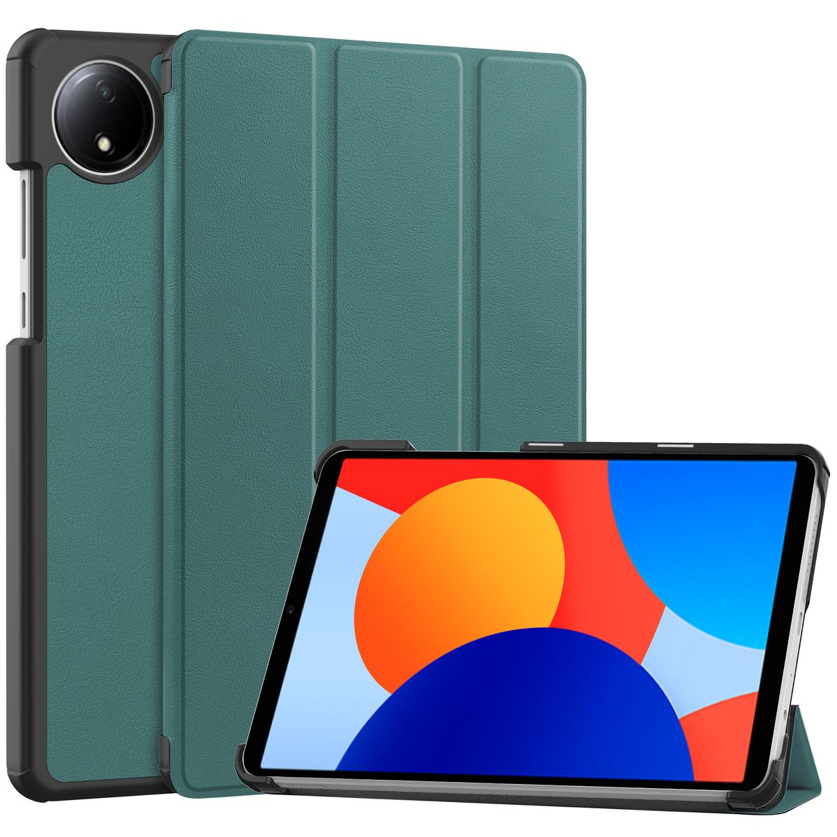 Bizon Case Tab Croc flip case for Xiaomi Redmi Pad SE 8.7, dark green