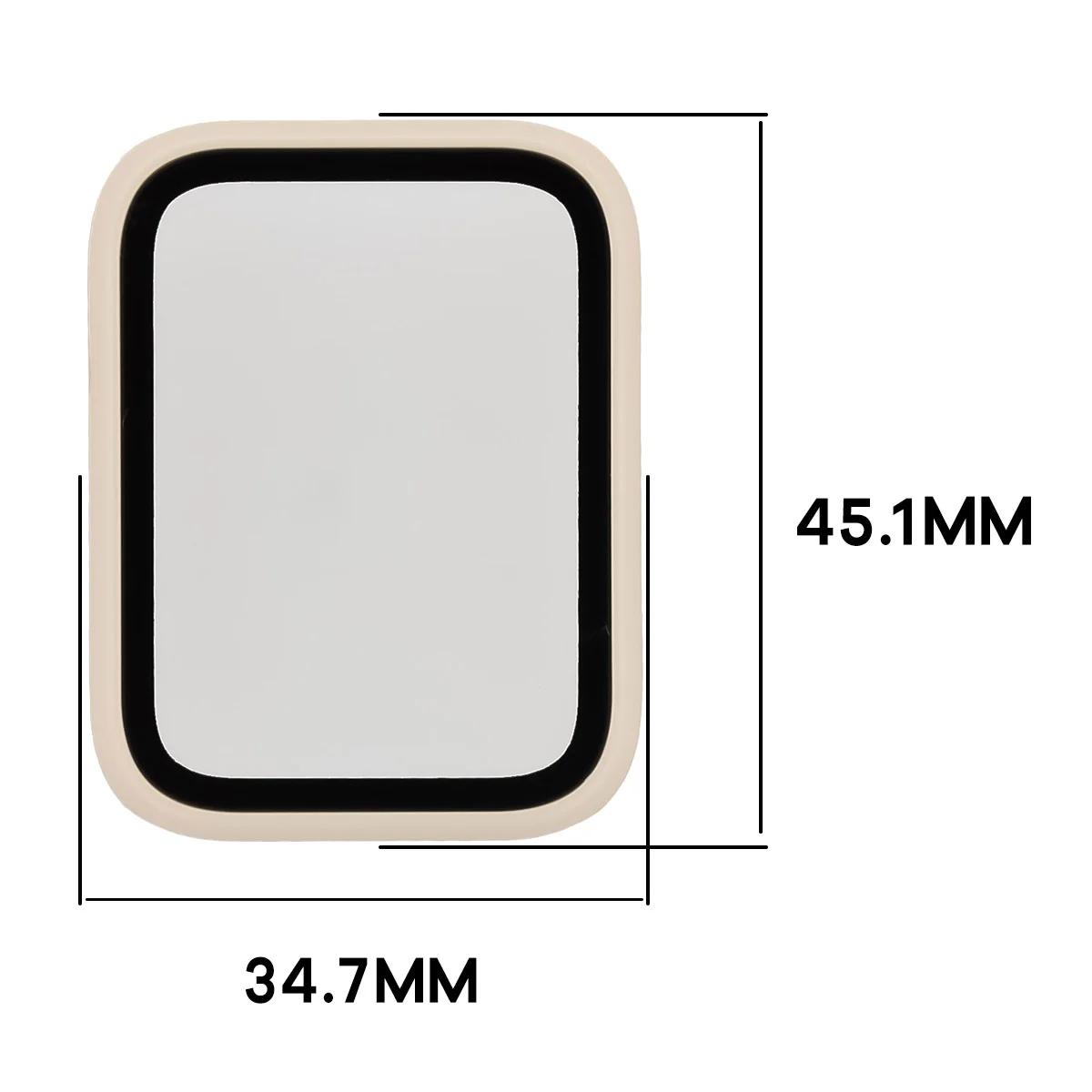 Wymiary etui Bizon Case Watch Adamo do Xiaomi Smart Band 10 Pro