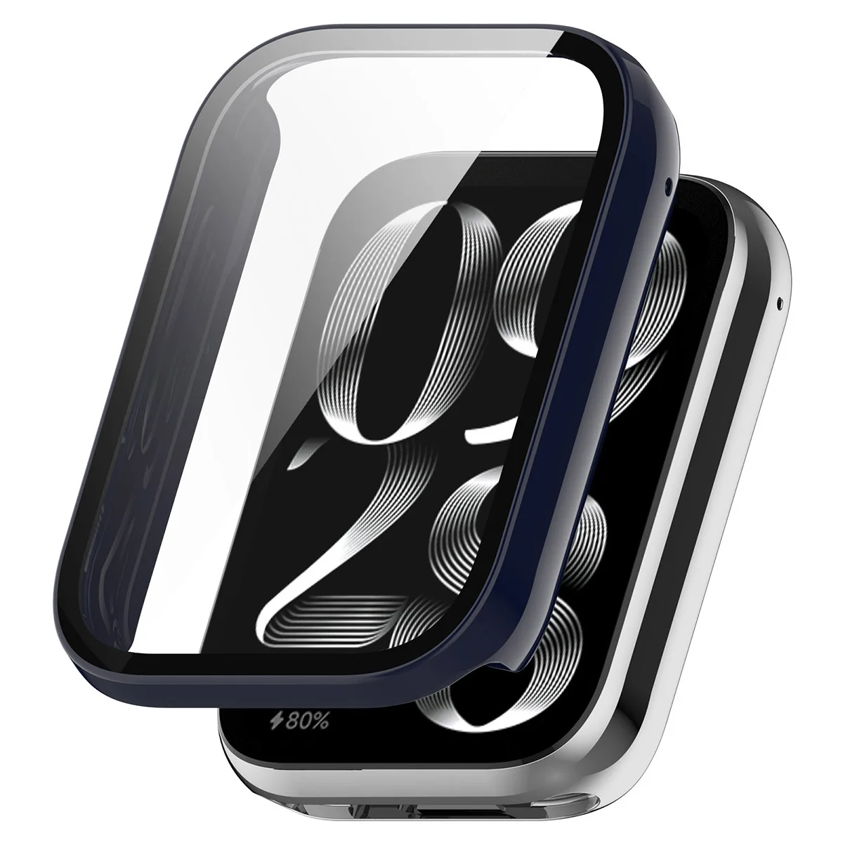 Wizualizacja nakładania etui Bizon Case Watch Adamo do Xiaomi Smart Band 10 Pro