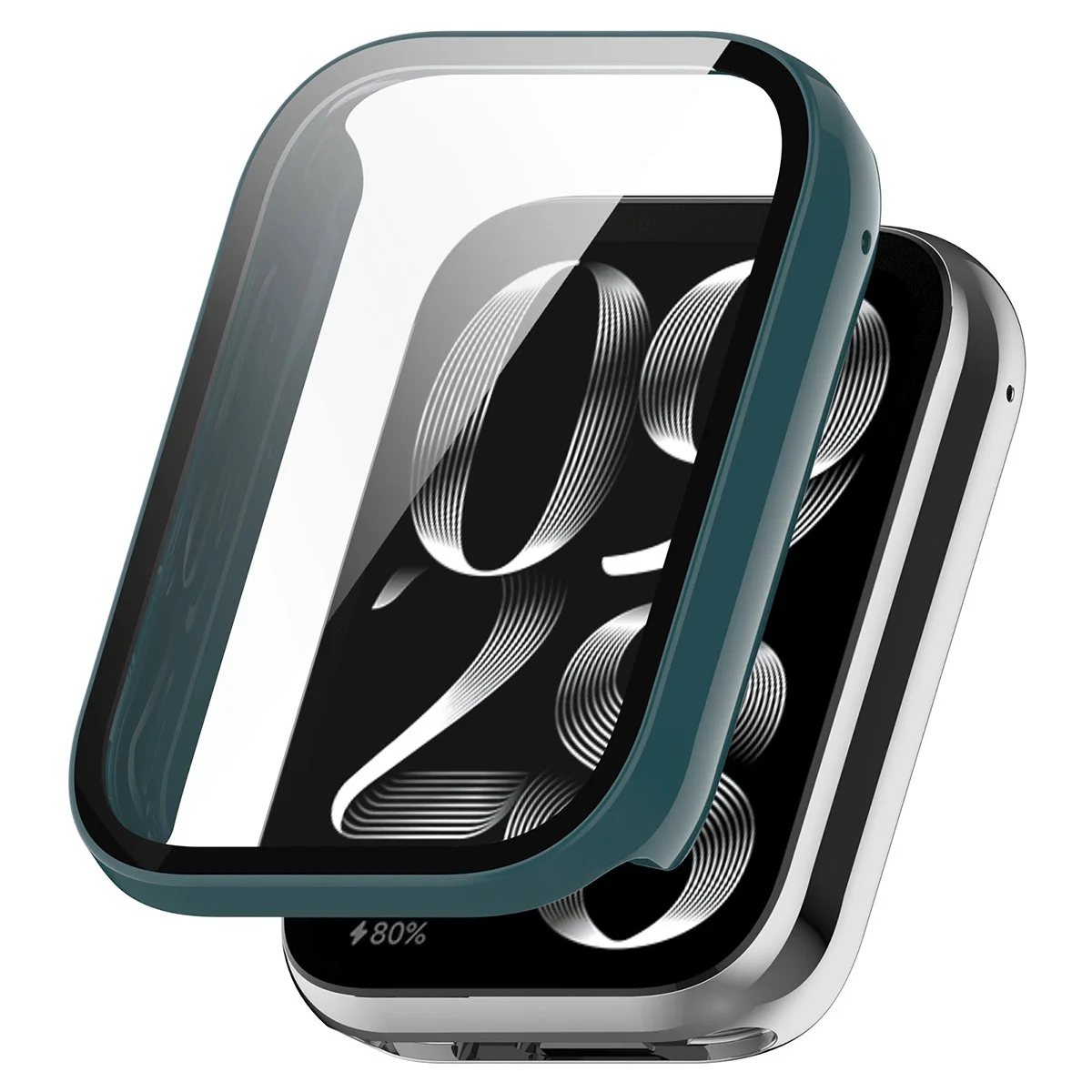 Wizualizacja nakładania etui Bizon Case Watch Adamo do Xiaomi Smart Band 10 Pro