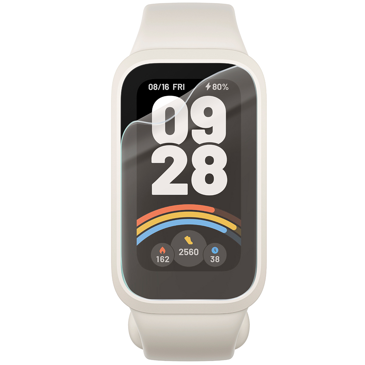 Miarka z wymiarami folii matowej Bizon Glass Watch Film Sun