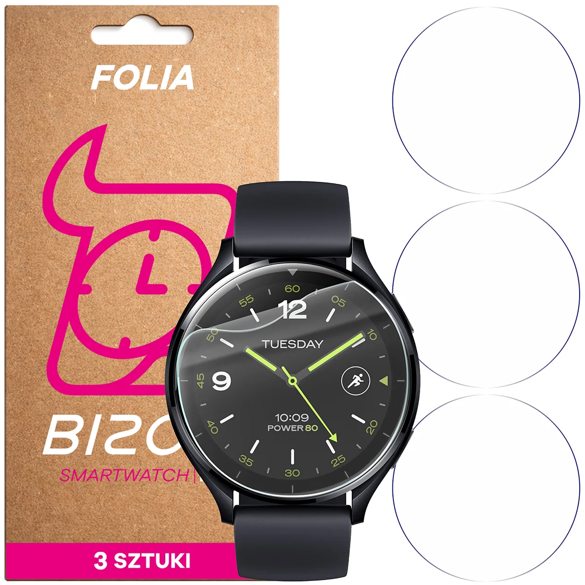 Bizon Watch Film HydroFlex hydrogel film for Xiaomi Watch 2