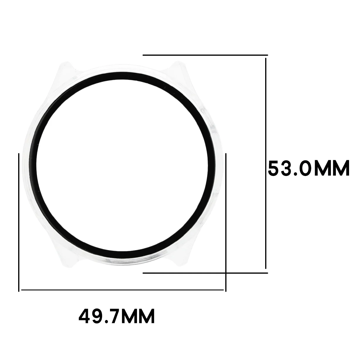 Dimensions of the Bizon Case Watch Adamo for Xiaomi Watch 5