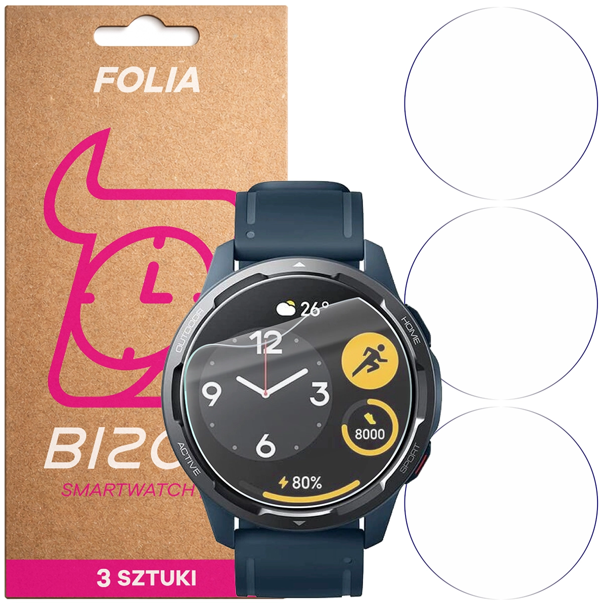Bizon Watch Film HydroFlex hydrogel film for Xiaomi Watch S1 Active