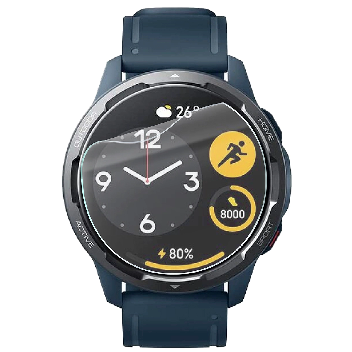 Bizon Watch Film HydroFlex hydrogel film for Xiaomi Watch S1 Active on the watch