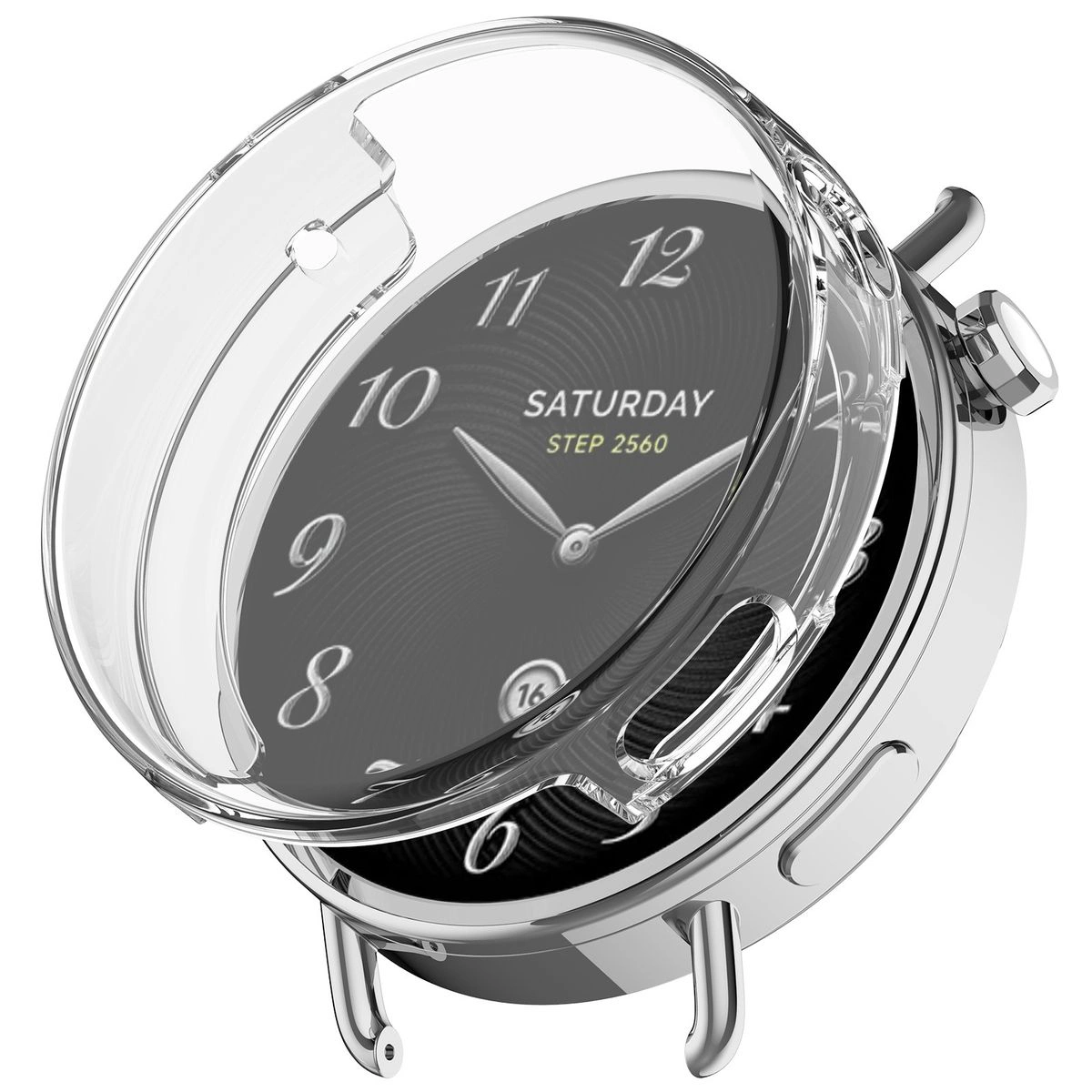 Vorder- und Rückseite des Bizon Case Watch Felipe für Xiaomi Watch S4 41 mm