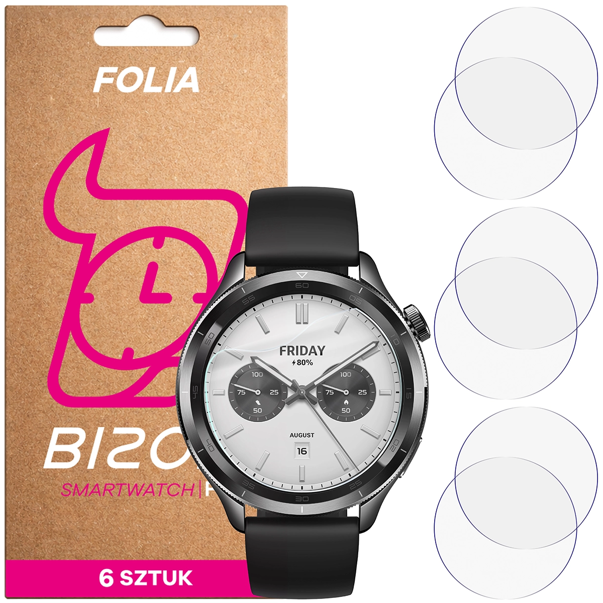 Bison Watch Film HydroFlex hydrogel film for Xiaomi Watch S4 41 mm