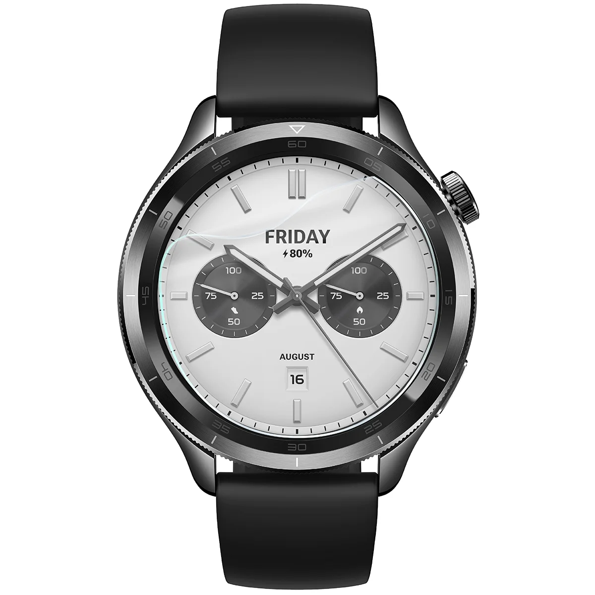 Bison Watch Film HydroFlex hydrogel film for Xiaomi Watch S4 41 mm on the watch