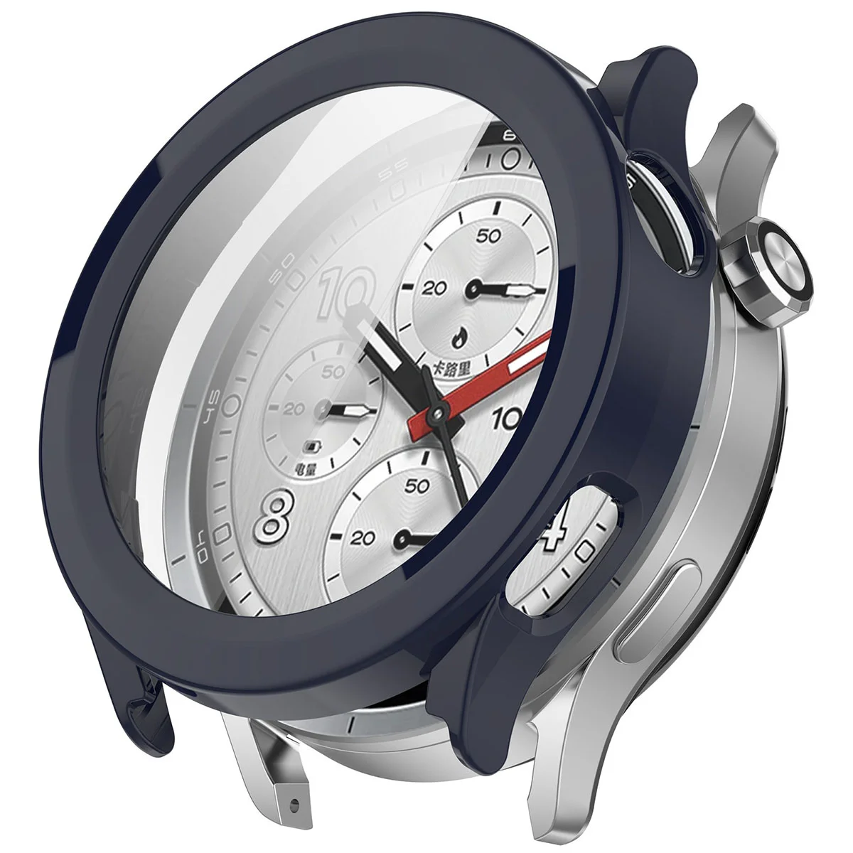 Wizualizacja nakładania etui Bizon Case Watch Adamo do Xiaomi Watch S5