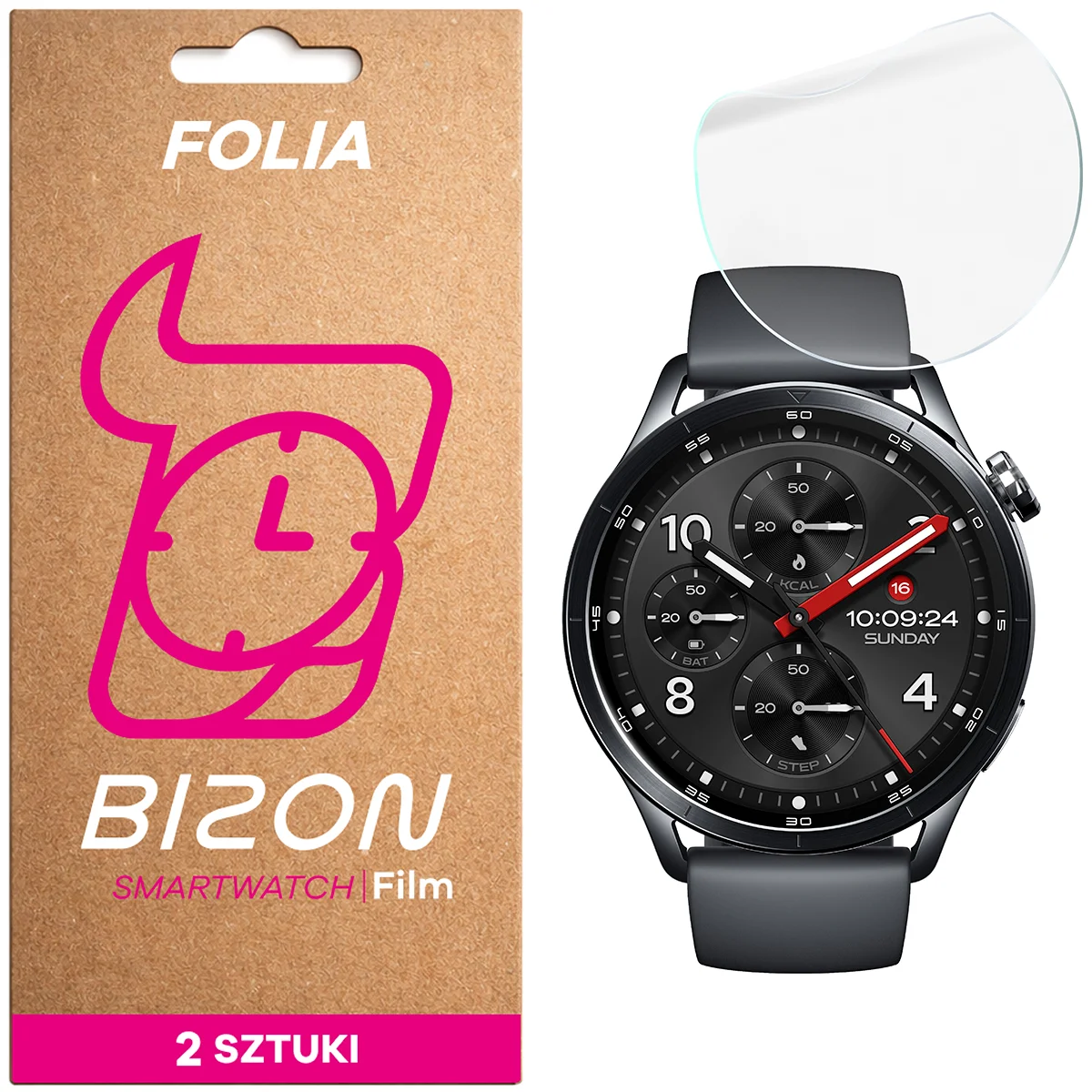 Folia hydrożelowa Bizon Watch Film Hydrogel Duo dla Xiaomi Watch S5!