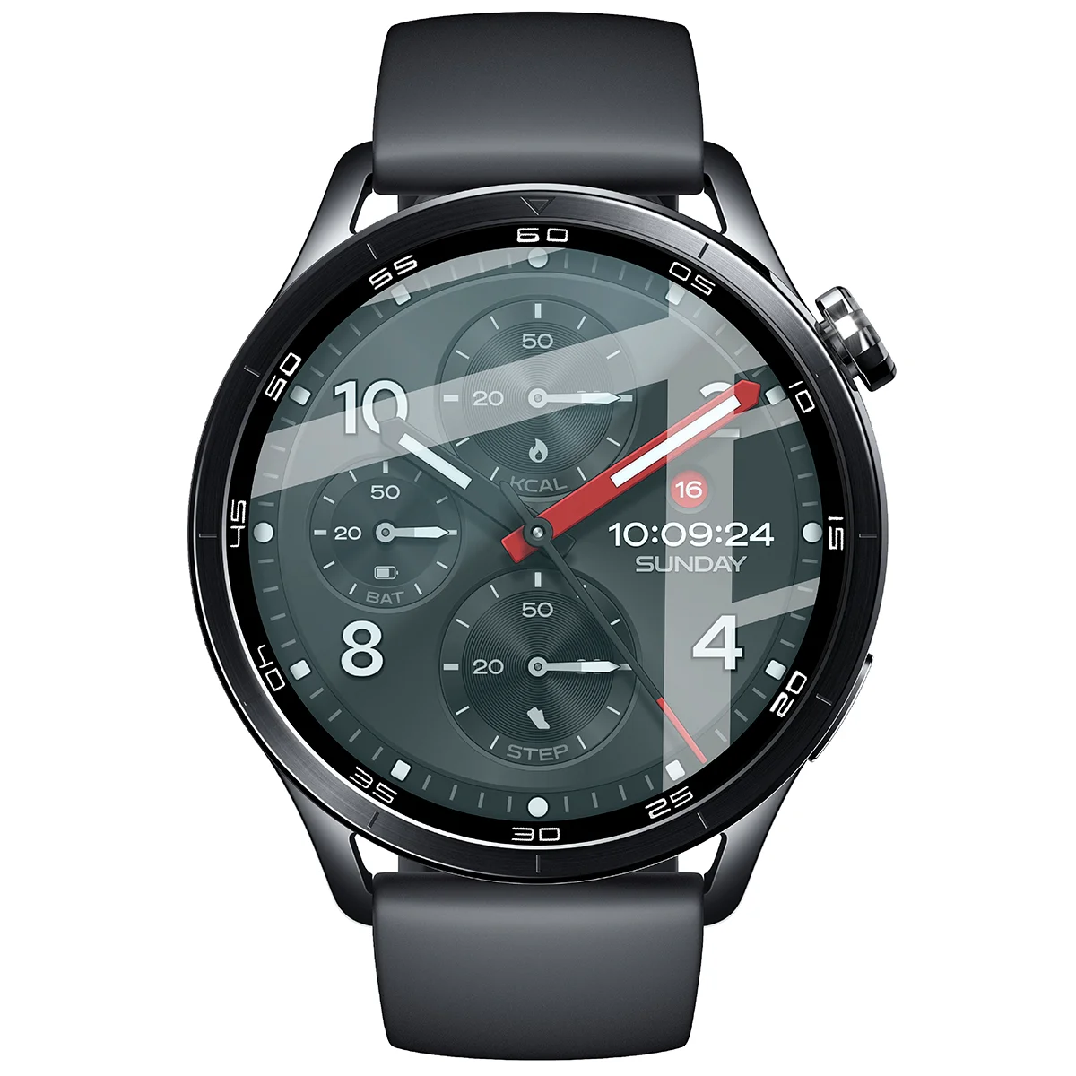 Szkło hybrydowe z czarną ramką idealnie dopasowane do Xiaomi Watch S5
