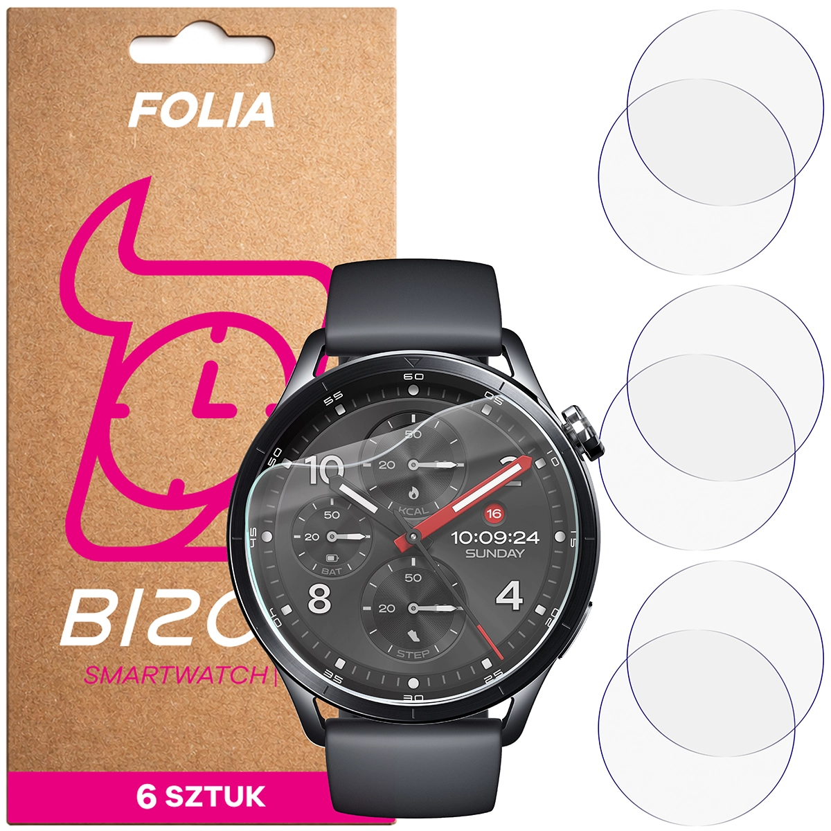Folia hydrożelowa Bizon Watch Film HydroFlex dla Xiaomi Watch S5