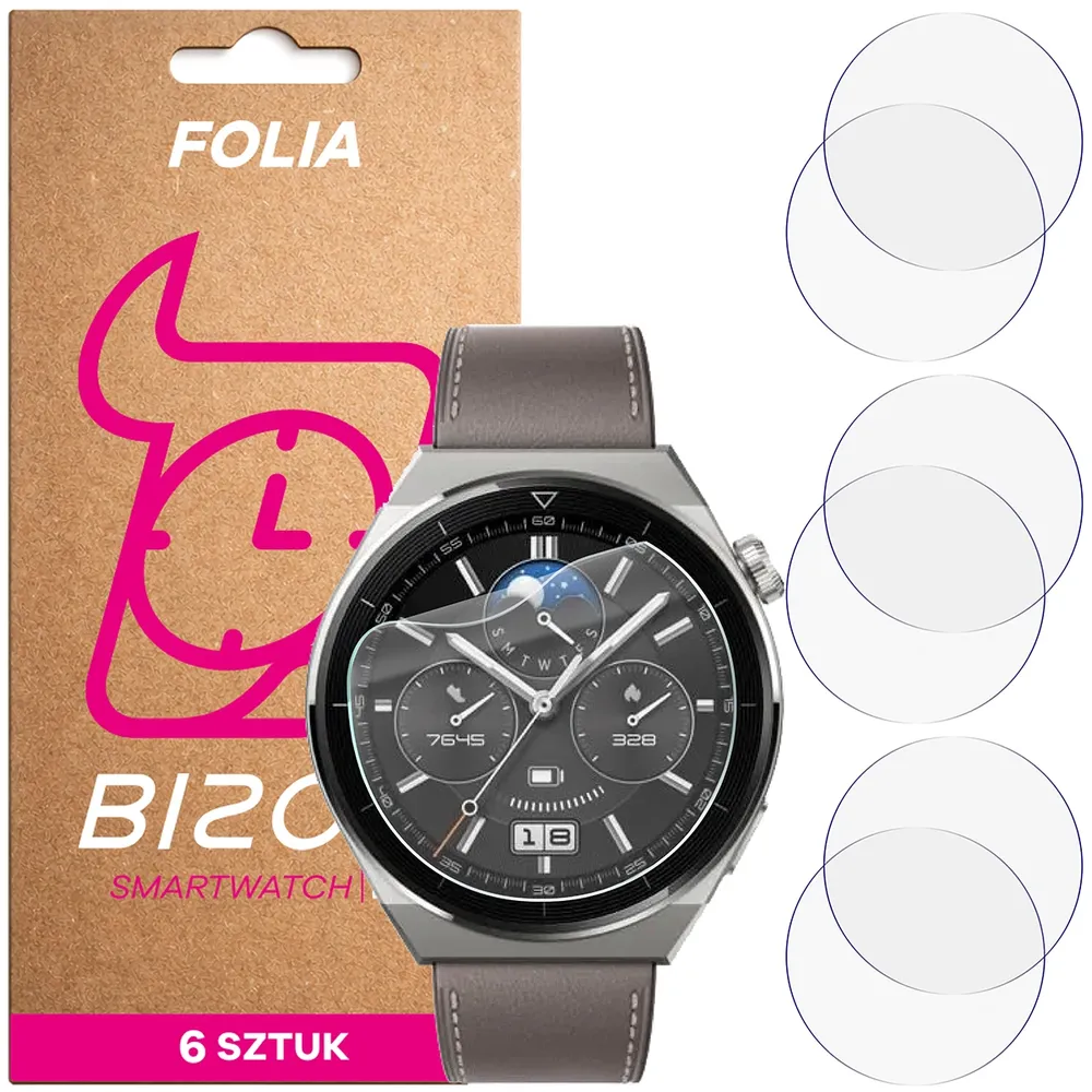 Folia hydrożelowa Bizon Watch Film HydroFlex dla Huawei Watch GT3 Pro 46mm