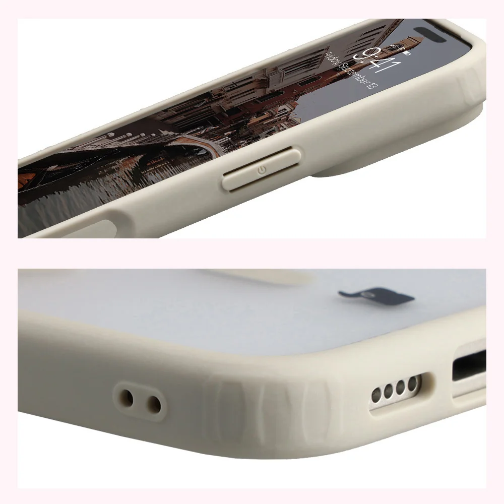 Wzmocnione narożniki i podwyższone ranty ekranu w etui Bizon Case MatteO do iPhone 18 Pro / 17 Pro