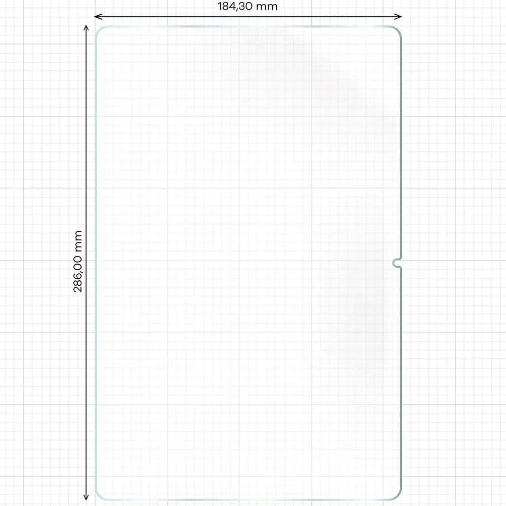 Wymiary folii hydrożelowej na ekran Bizon Tab Film Papirus Duo do Galaxy Tab S12 Plus