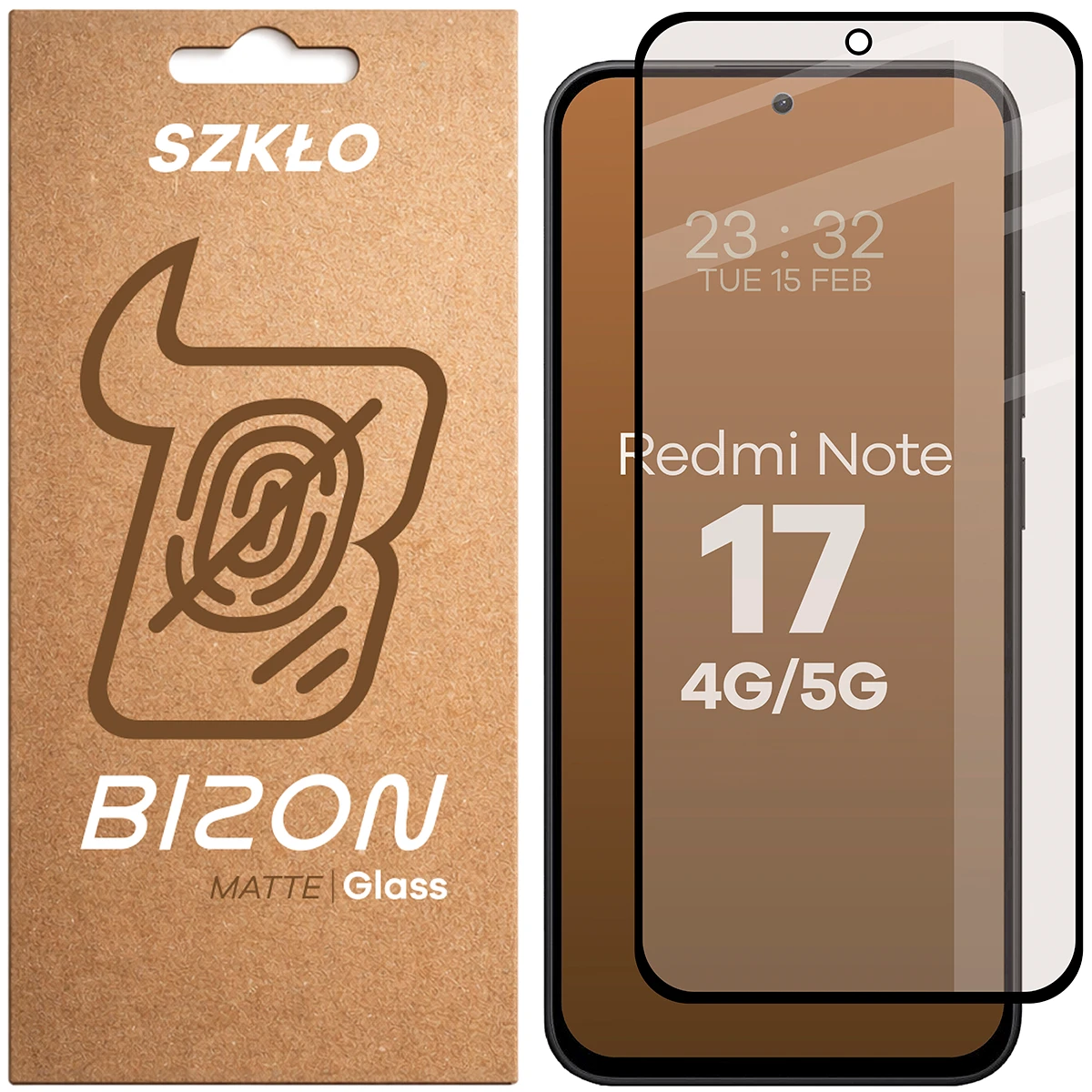 Szkło matowe na ekran Bizon Glass Matte do Xiaomi Redmi Note 17 5G / 4G, 1 sztuka