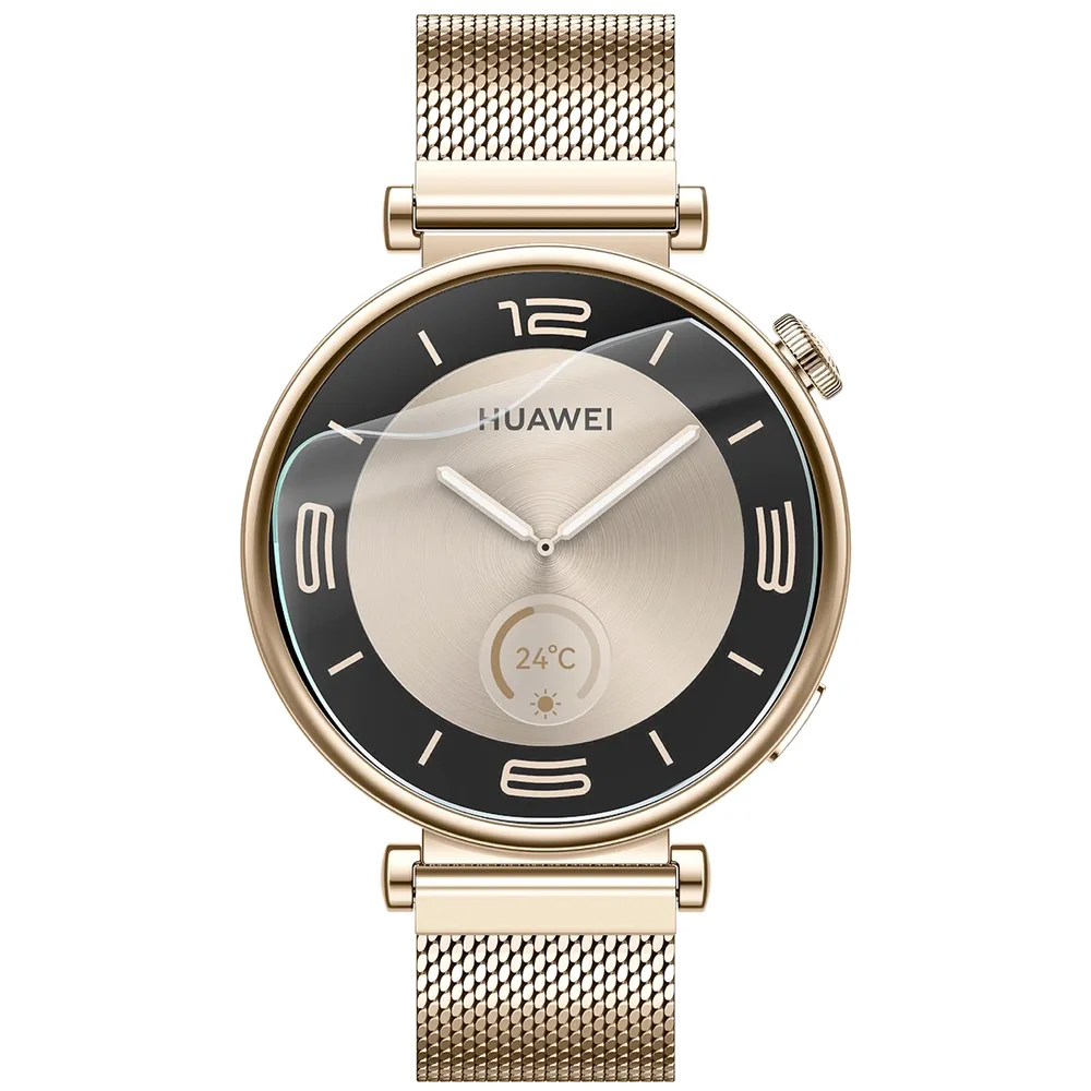 Folia hydrożelowa Bizon Watch Film HydroFlex do Huawei Watch GT 4 41 mm Elegant na zegarku
