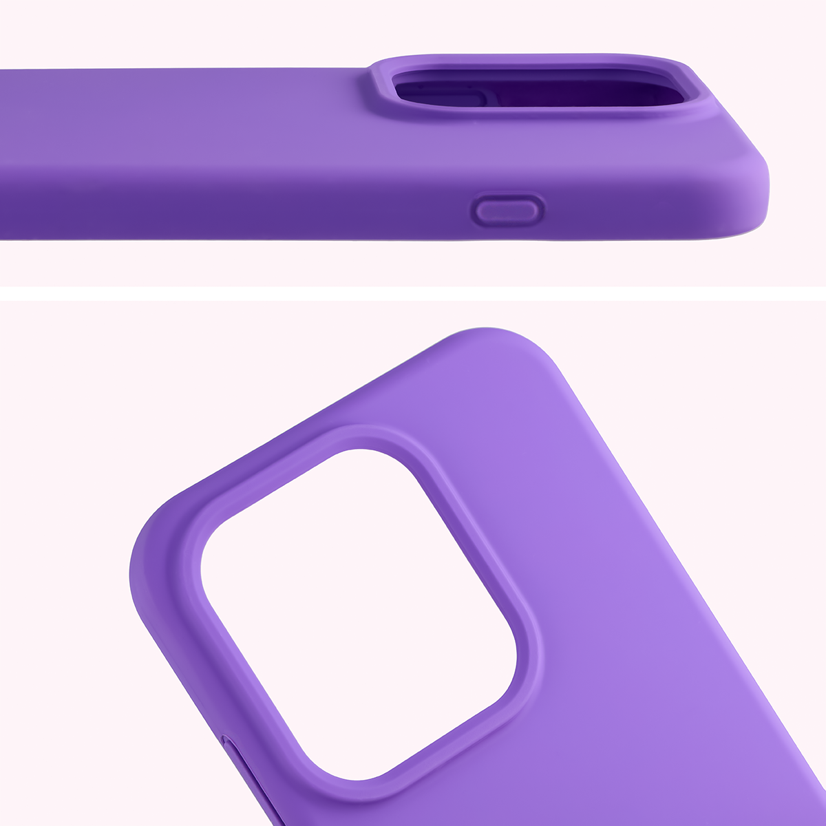 Zbliżenie na wycięcie na obiektywy w etui Bizon Soft Case do OPPO Reno16 F, OPPO Reno16 FS