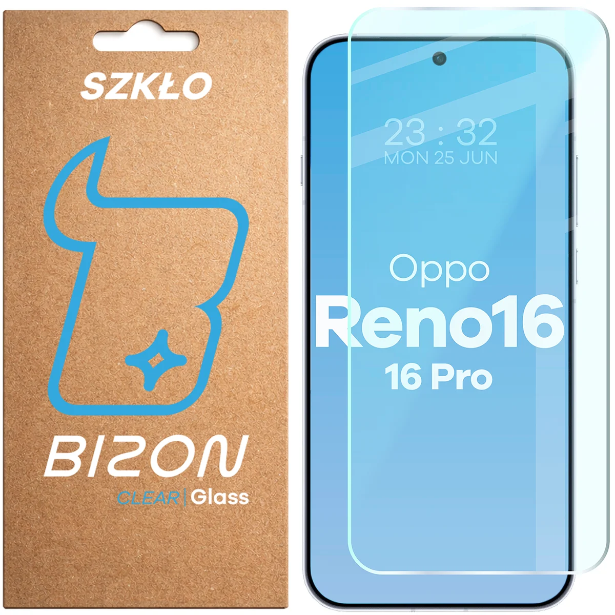 Szkło hartowane Bizon Glass Clear do OPPO Reno16 Pro / OPPO Reno16