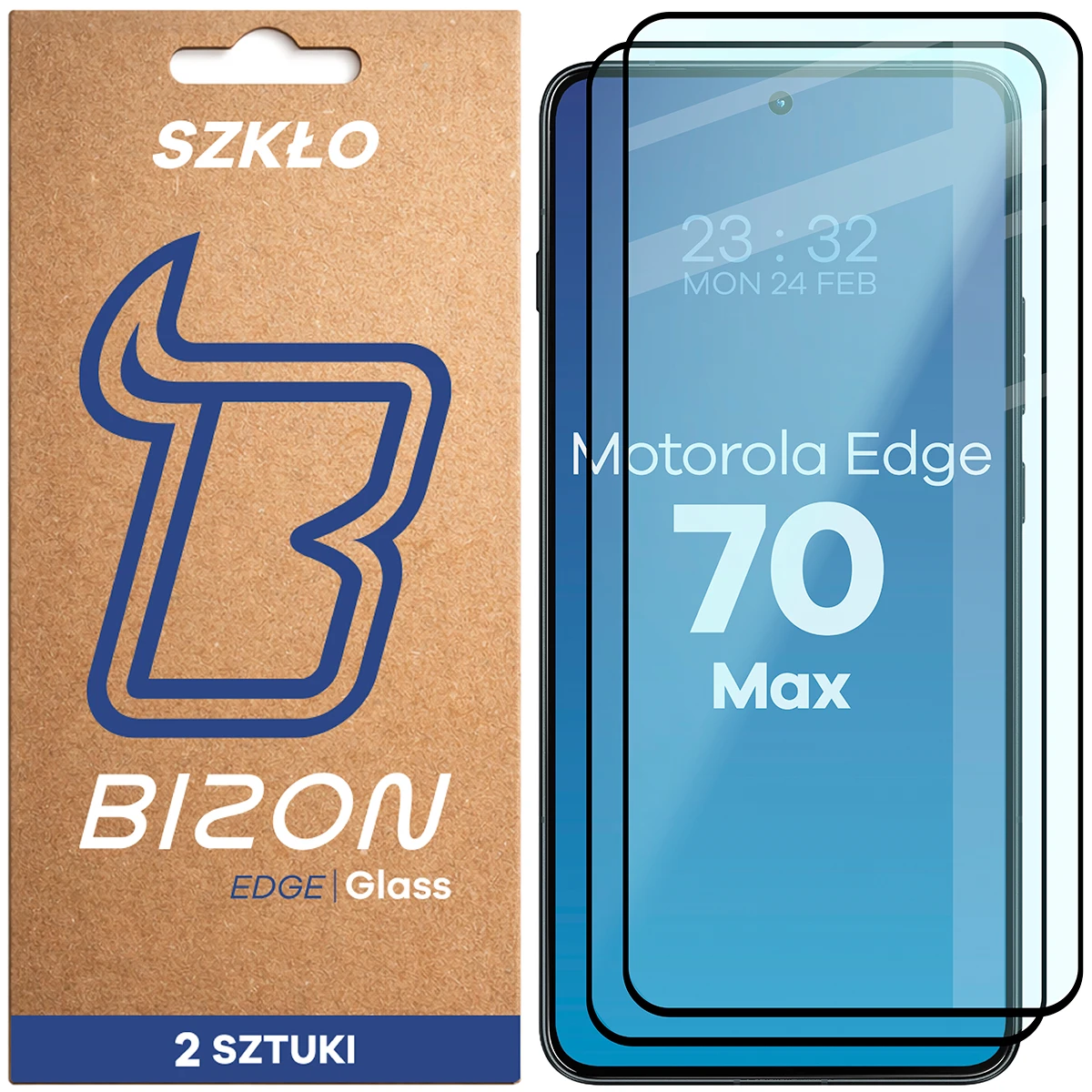 Szkło hartowane na cały ekran Bizon Glass Edge Duo dla Motorola Edge 70 Max