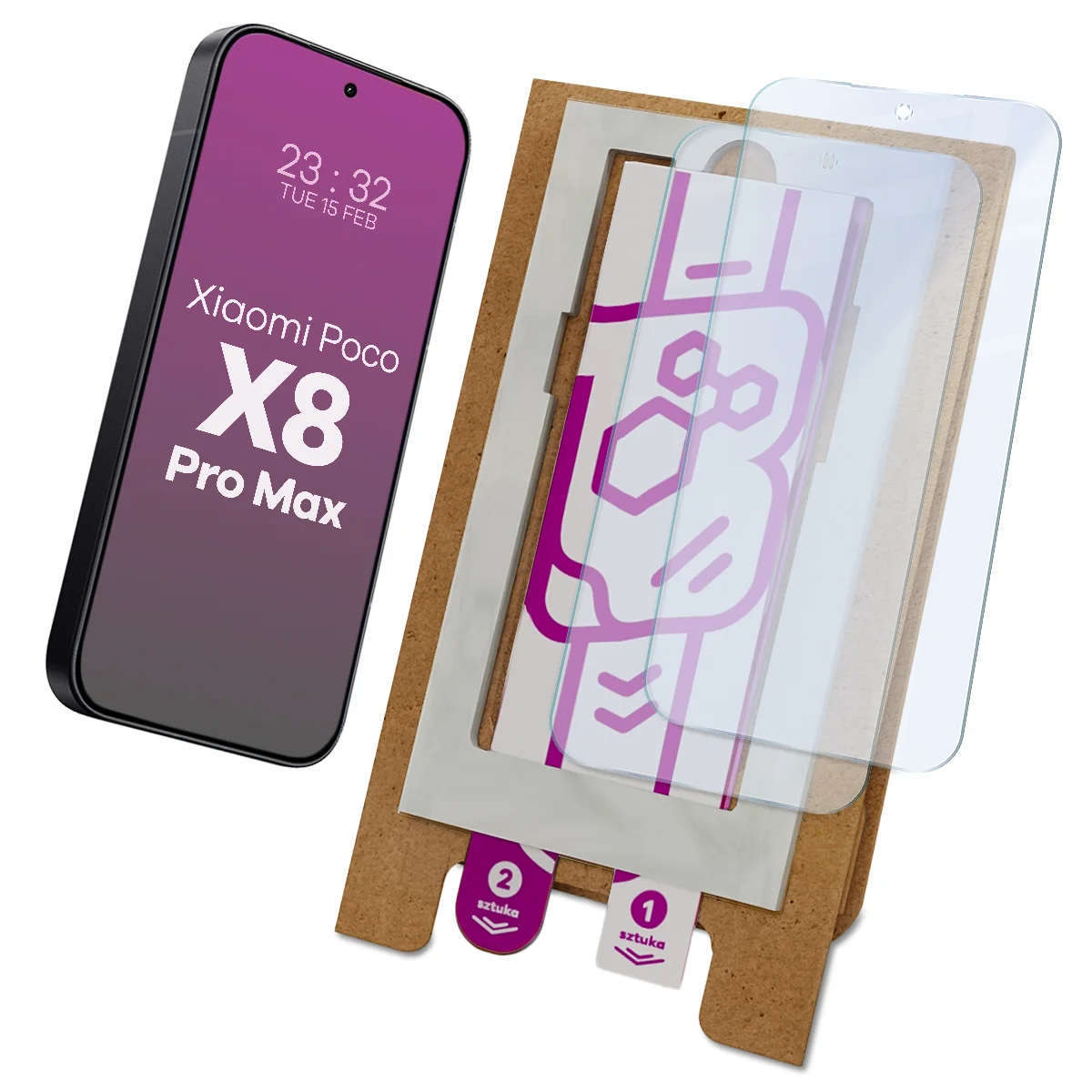 Aplikator Bizon Eplikator Hybrid Mule do łatwej aplikacji ochrony ekranu dla Xiaomi POCO X8 Pro Max