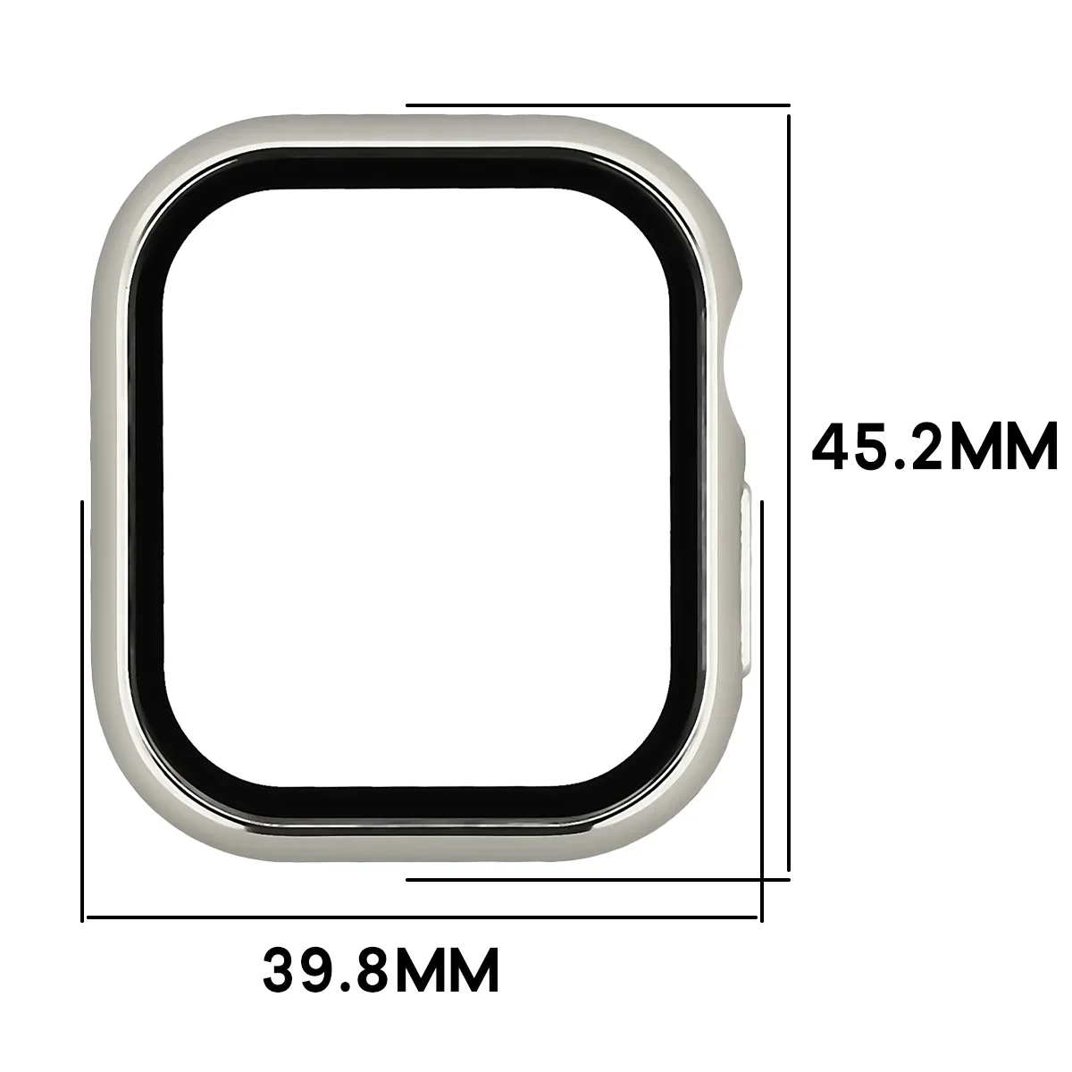 Wymiary etui Bizon Case Watch Adamo do Apple Watch Series 12 42mm