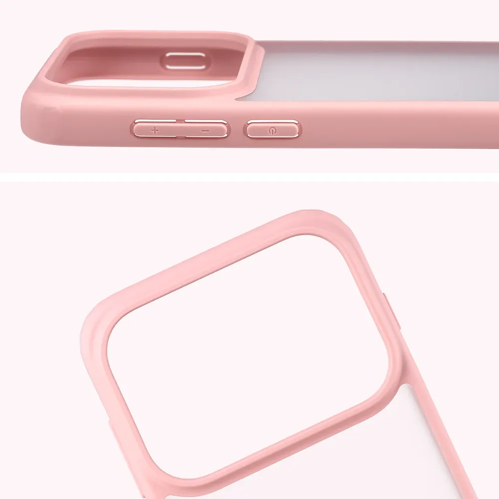 Pełne wycięcie i podwyższone krawędzie aparatu w etui Bizon Case Angelo do OPPO Find X10