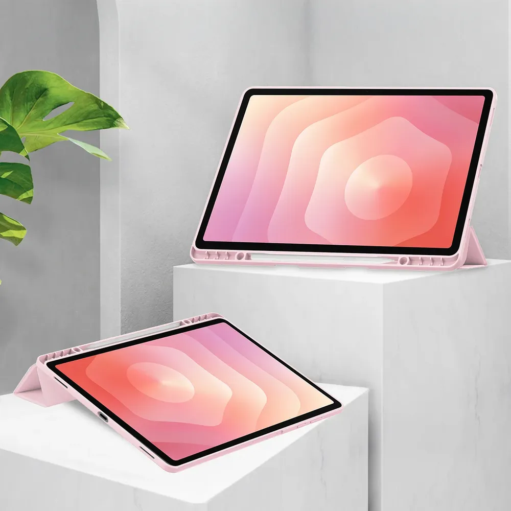 Funkcja podstawki w etui Bizon Tab Case Clear Matt do Galaxy Tab S12 Plus