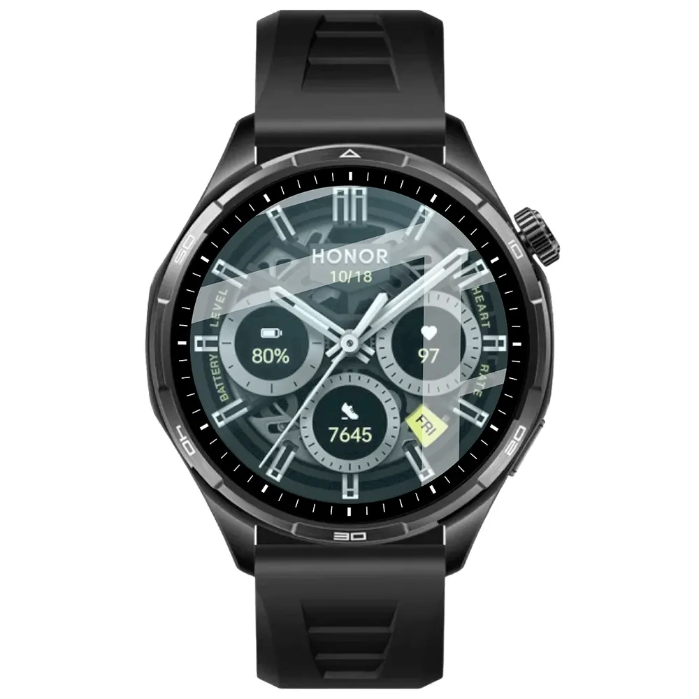 Szkło hybrydowe z czarną ramką idealnie dopasowane do Honor Watch 6 Plus / Honor Watch 6
