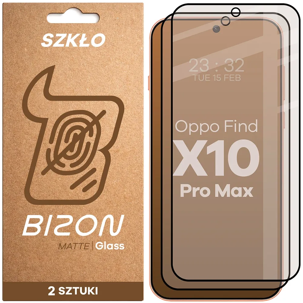 Szkło matowe na ekran Bizon Glass Matte Duo do OPPO Find X10 Pro Max, 2 sztuki