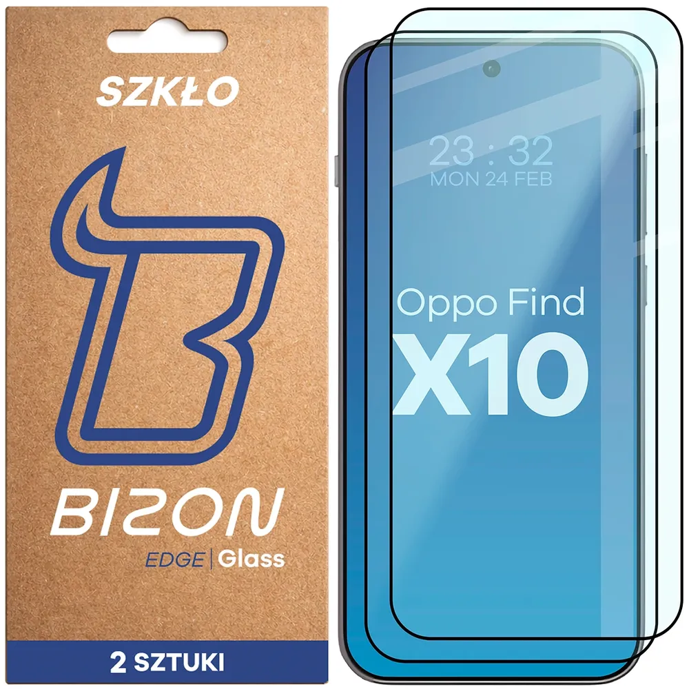 Szkło hartowane na cały ekran Bizon Glass Edge Duo dla OPPO Find X10