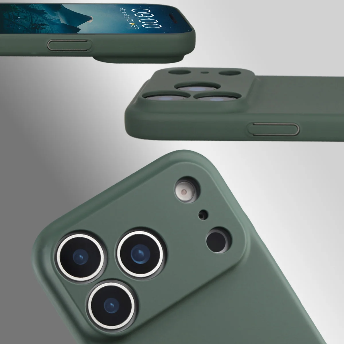 Dedykowane wycięcia i podwyższone krawędzie aparatu i ekranu w etui Bizon Case Łupka do iPhone 18 Pro