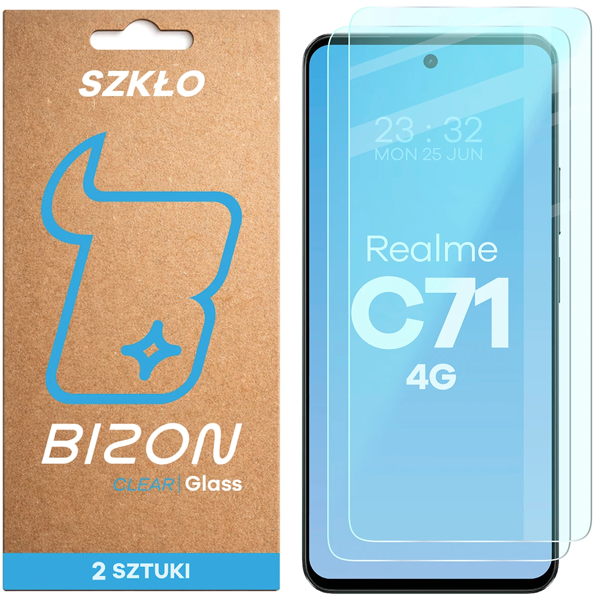 Szkło hartowane Bizon Glass Clear Duo do realme C71 4G