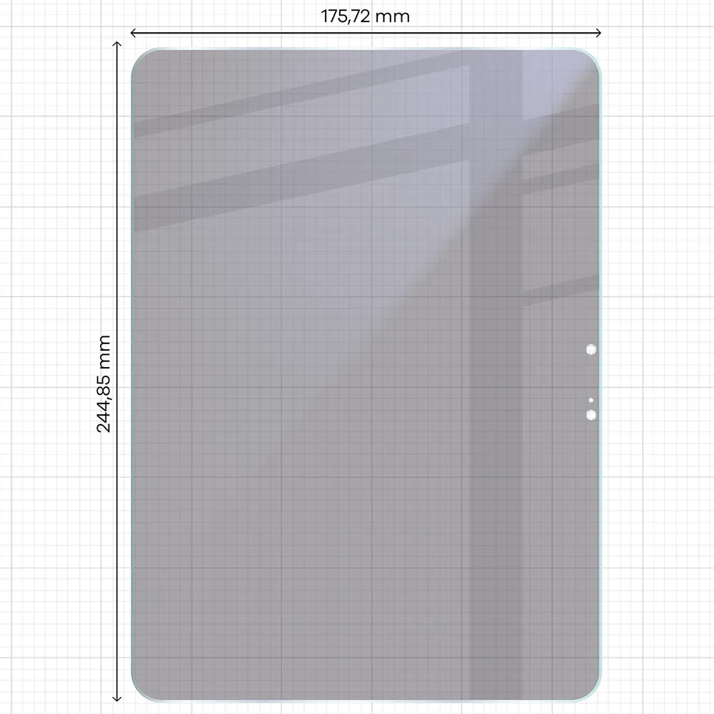 Wymiary szkła na miarce dla Apple iPad Air 11 M4 2026