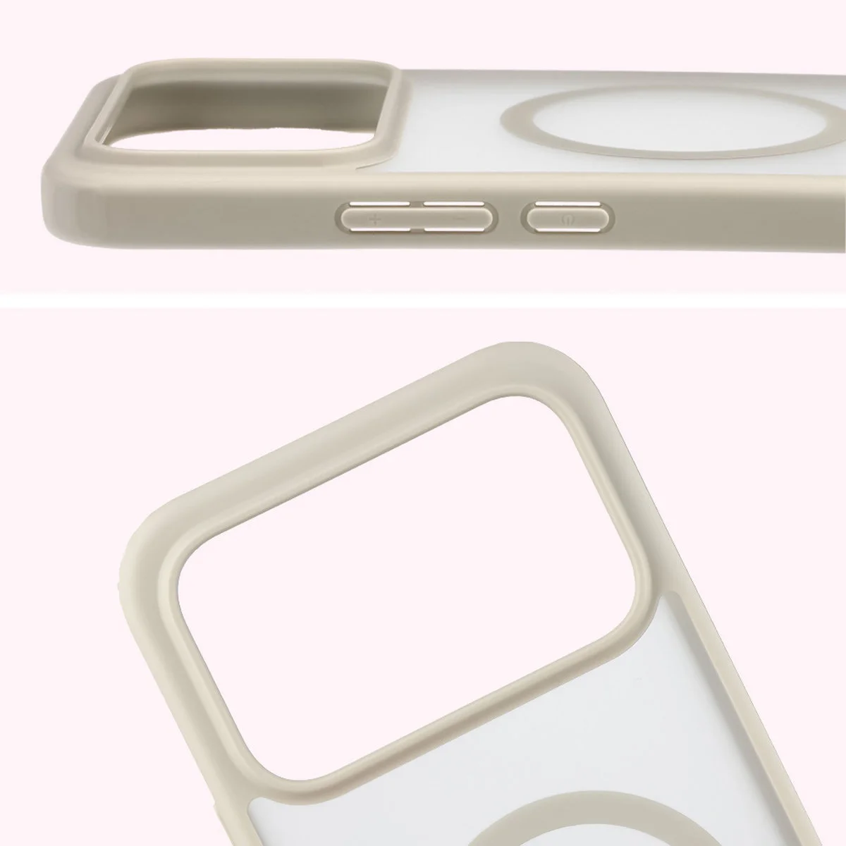 Pełne wycięcie i podwyższone krawędzie aparatu w etui Bizon Case MatteO do Xiaomi POCO F9 Ultra
