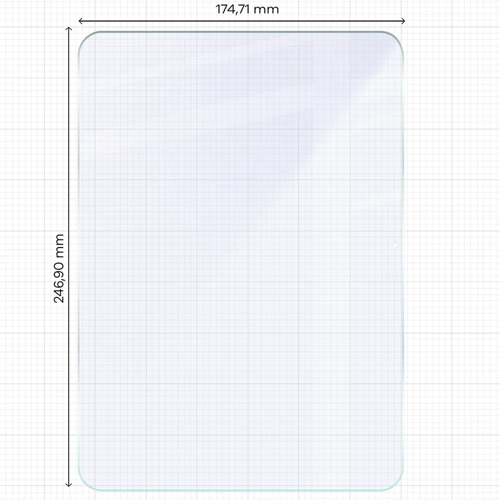 Wymiary szkła na miarce dla Apple iPad Pro 11 M4 2024