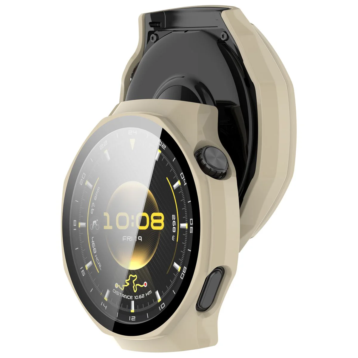 Etui z wbudowanym szkłem Bizon Case Watch Adamo do Huawei Watch GT 7 Pro 46 mm