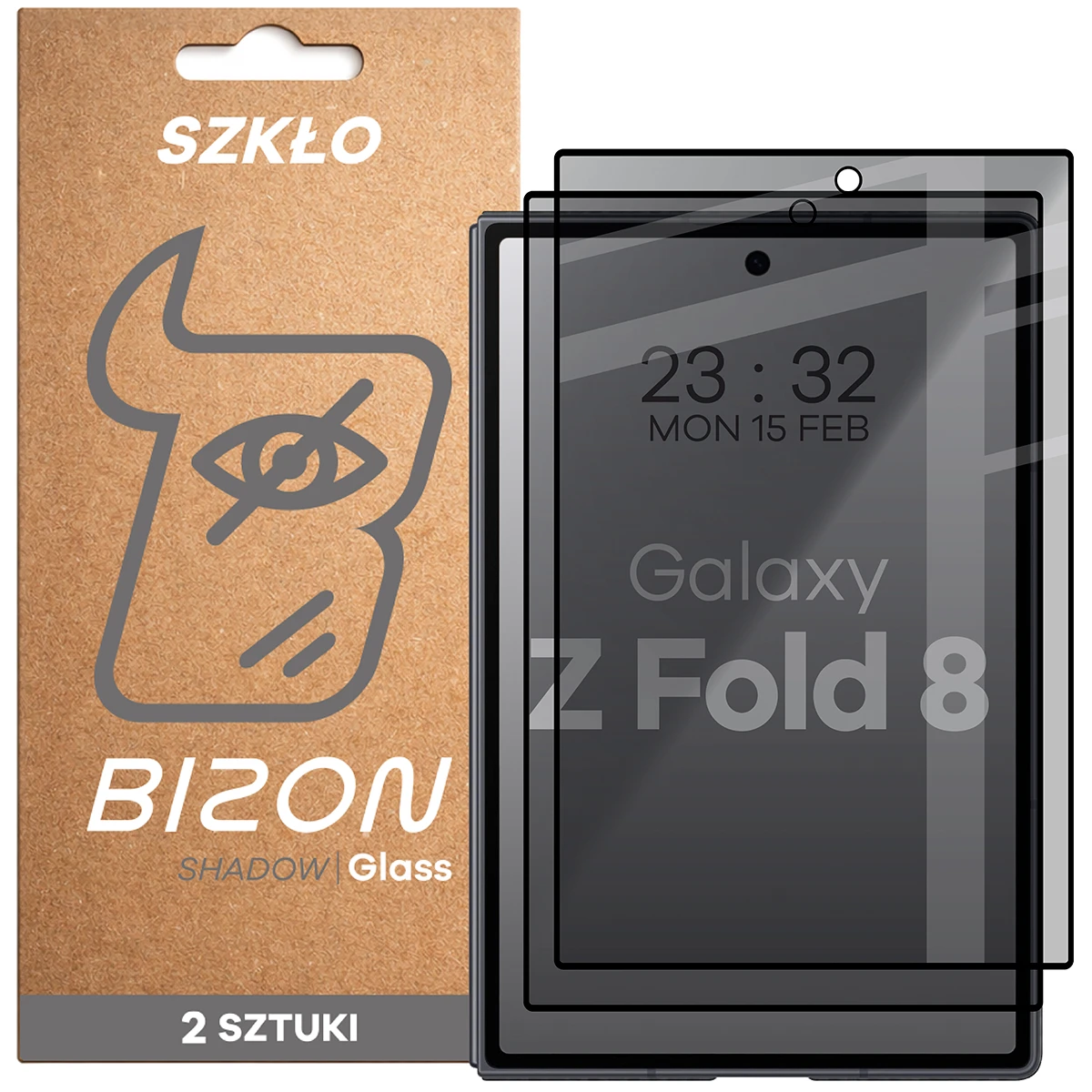 Szkło prywatyzujące Bizon Glass Edge Shadow Duo do Galaxy Z Fold8