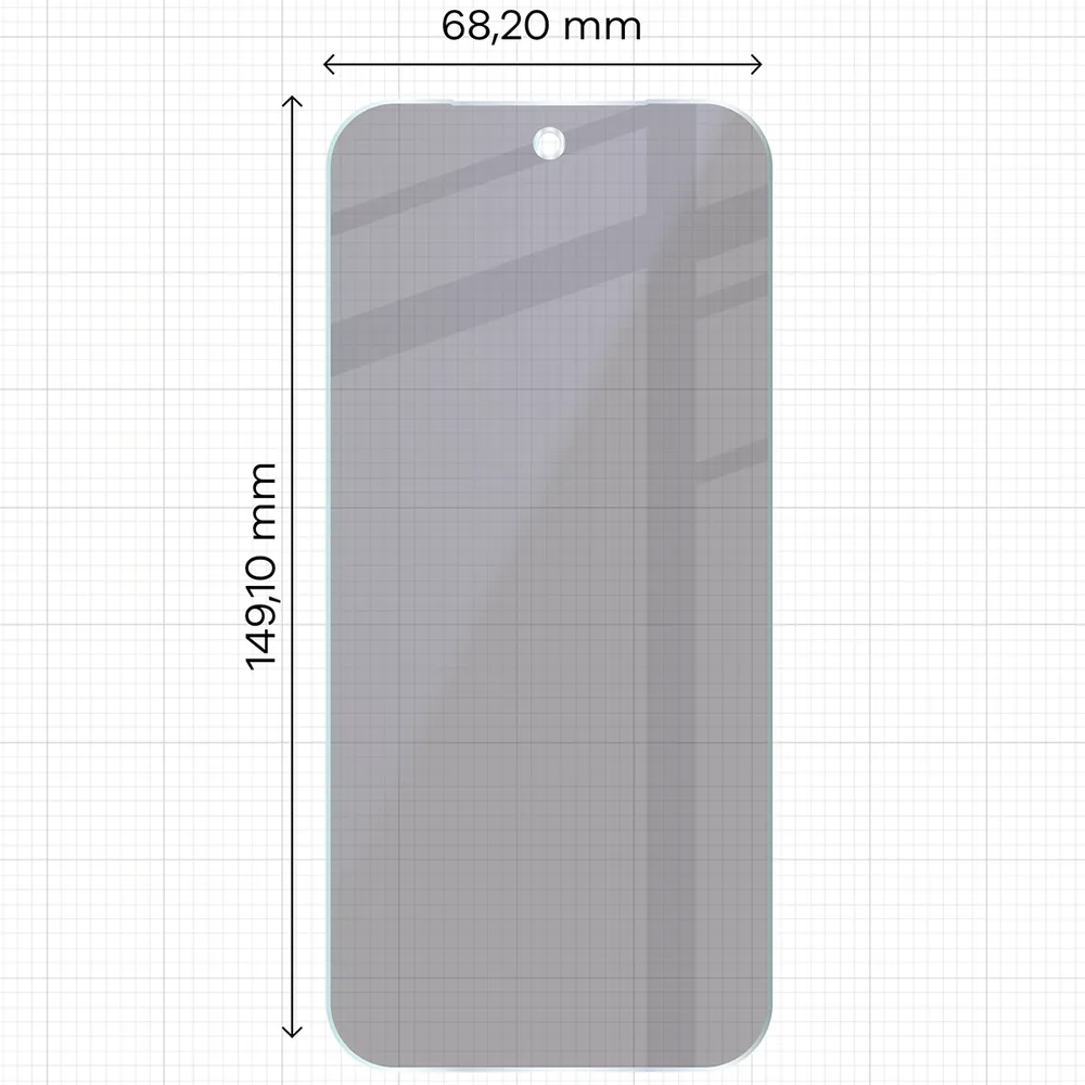 Wymiary szkła na miarce dla Google Pixel 11 Pro