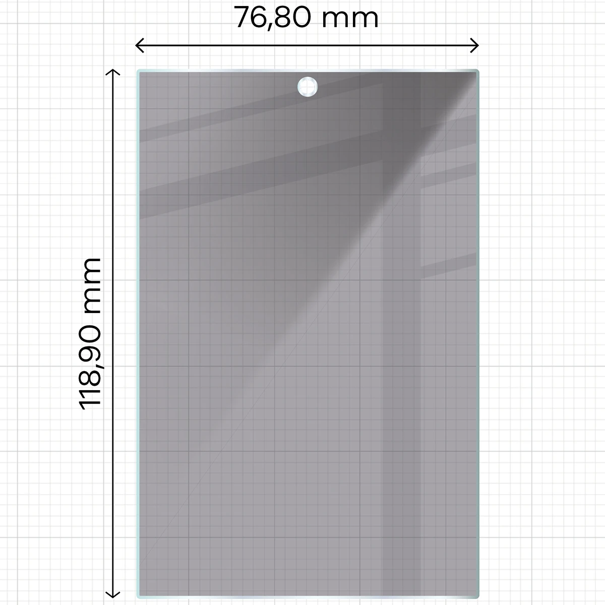 Miarka z wymiarami szkła Bizon Glass Clear Shadow Duo do Galaxy Z Fold8