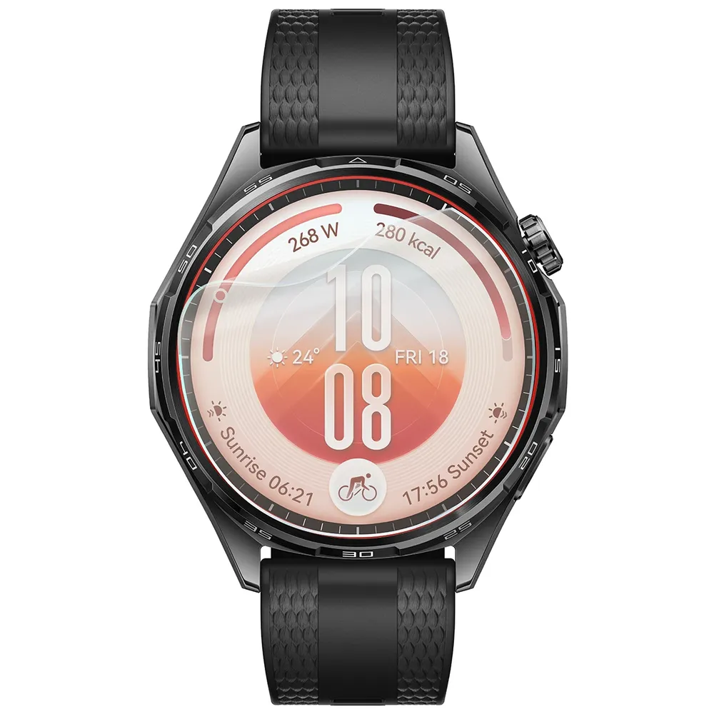 Smartwatch z nałożoną folią ochronną Bizon Watch Film Matte Duo do Huawei Watch GT 7 46 mm