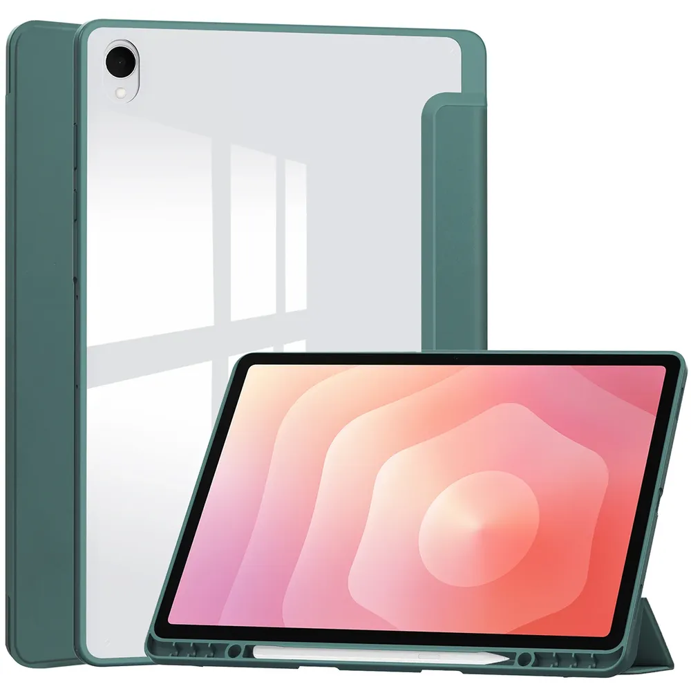 Dedykowany slot na rysik w etui Bizon Tab Case Clear Matt do Galaxy Tab S12 Plus