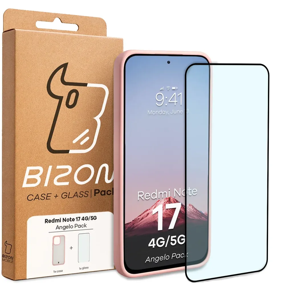 Krystalicznie przejrzysta szybka Bizon Glass Edge do Xiaomi Redmi Note 17 5G / 4G